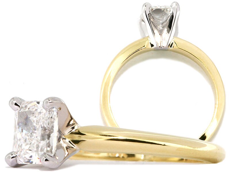 Yellow gold solitaire setting discount